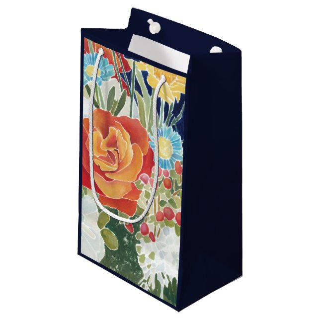 Petit Sac Cadeau Flore de minuit IV (Devant Angle)