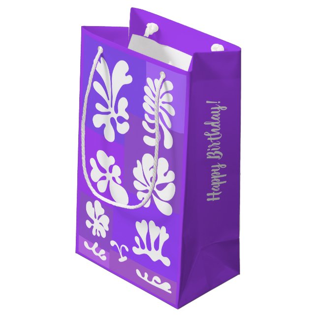 Petit Sac Cadeau Formes Abstraites personnalisées Conception en vio (Dos Angle)