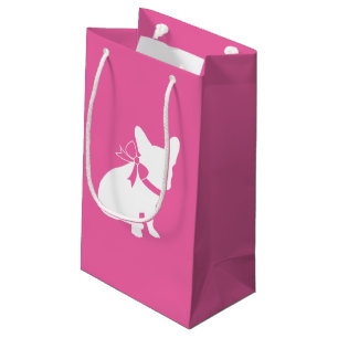 Petit Sac Cadeau Français Baby shower Bulldog Français Français ros