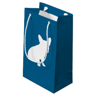 Petit Sac Cadeau Français Baby shower Bulldog Français Frenchie Blu