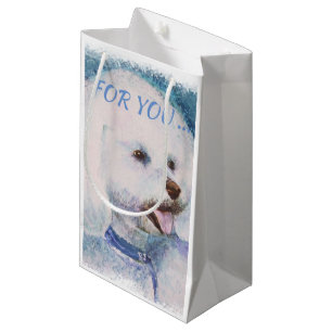 PETIT SAC CADEAU FRISE BLANC DE BICHON