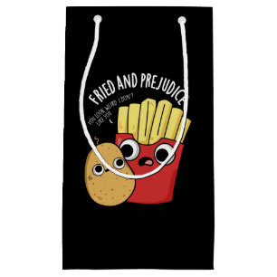 Petit Sac Cadeau Frit Et Préjudice Funy Fries Pun Dark BG