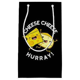 Petit Sac Cadeau Fromage Hurray Funny Cheese Pun Dark BG
