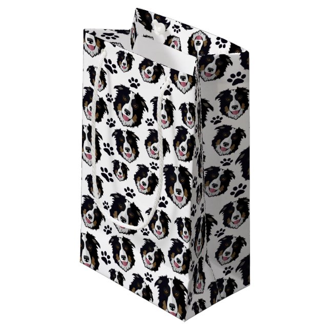 Petit Sac Cadeau Frontale écossaise frisonnante Collie Mouton Chien (Devant Angle)