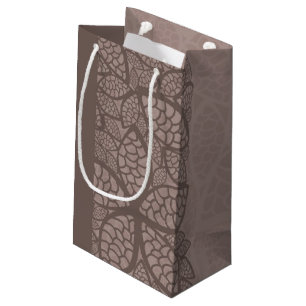 Petit Sac Cadeau Frontière et arrière - plan de motif de feuille