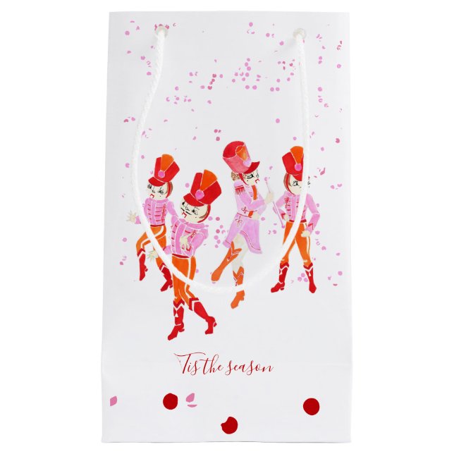 Petit Sac Cadeau Funky Rose Aquarelle Nutcracker Ballet (Devant)