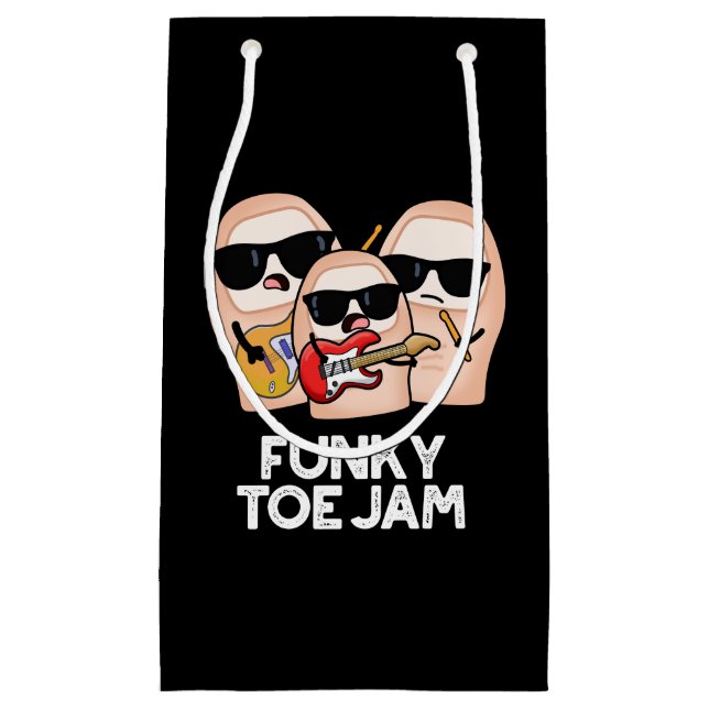 Petit Sac Cadeau Funky Toe Jam Funny Music Pun Dark BG (Devant)