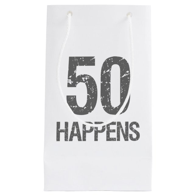 Petit Sac Cadeau Funny 50e anniversaire (Devant)