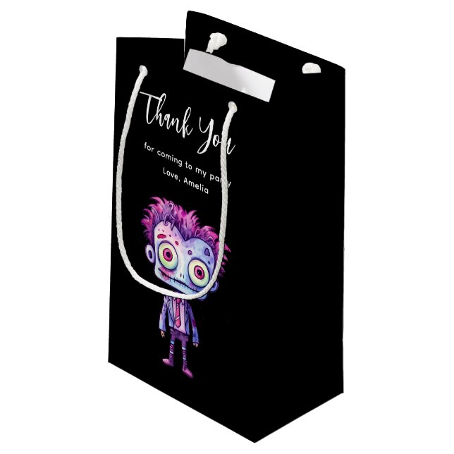 Petit Sac Cadeau Funny Frankenstein Monster Halloween Merci amusant (Dos Angle)
