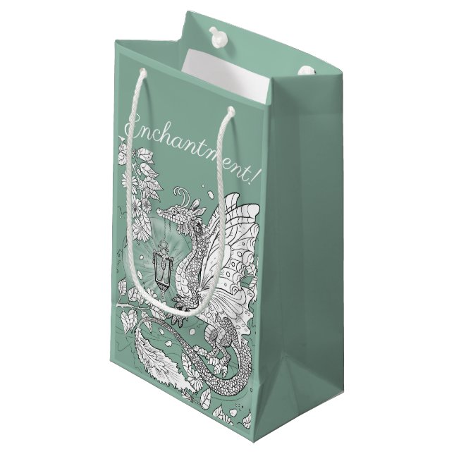 Petit Sac Cadeau Garden Faery Dragon (Devant Angle)