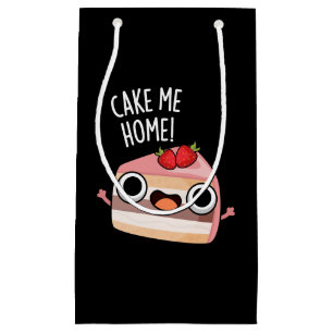 Petit Sac Cadeau Gâteau chez moi Blague de nourriture drôle Fond so