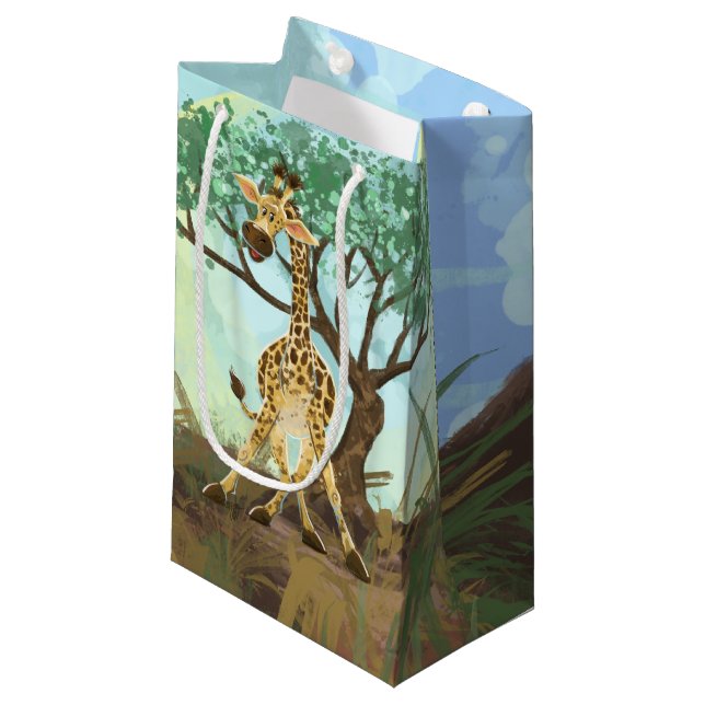 Petit Sac Cadeau Giraffe de la Parade Animale (Devant Angle)