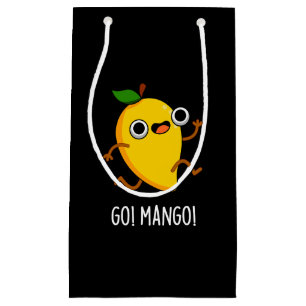 Petit Sac Cadeau Go Mango Funny Running Mango Pun Dark BG