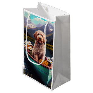 Petit Sac Cadeau Goldendoodle on a Paddle : Une aventure Pittoresqu