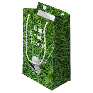 Petit Sac Cadeau Golf Ball et Club sur l'herbe