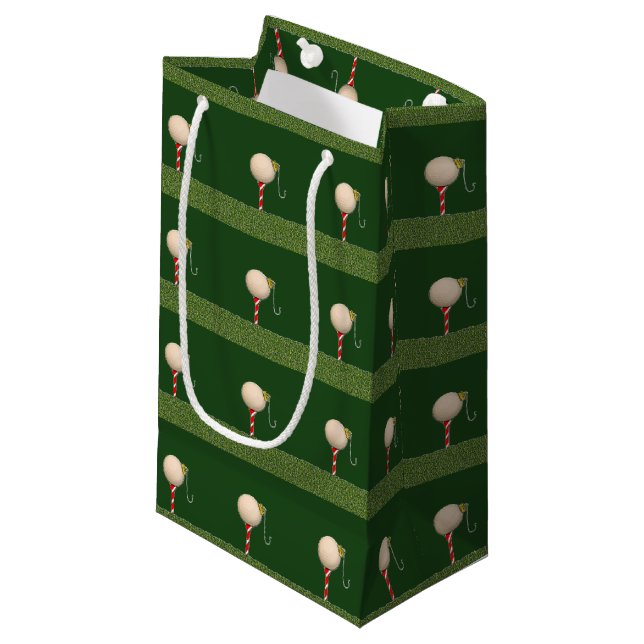 Petit Sac Cadeau Golf Noël (Devant Angle)