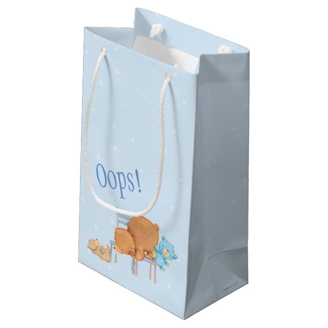 Petit Sac Cadeau Grand ours Brown, calicot, et chaises souples de (Dos Angle)