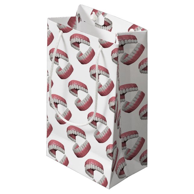 Petit Sac Cadeau grandes dents de sourire (Devant Angle)