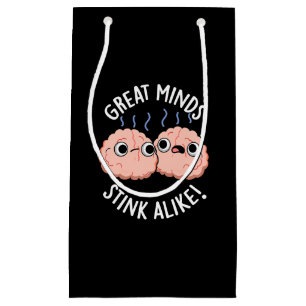 Petit Sac Cadeau Great Minds Putain Comme Funny Cerveau Pun Dark BG