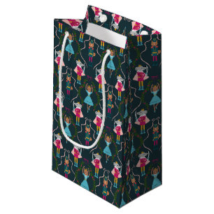 Petit Sac Cadeau Green Nutcracker Animaux Motifs