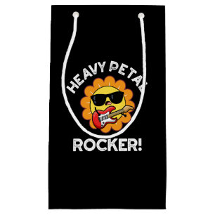 Petit Sac Cadeau Gros Pétal Rocker Funny Flower Pun Dark BG