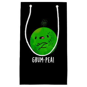 Petit Sac Cadeau Grum pea Funny Veggie Pun Dark BG