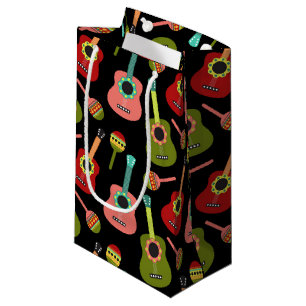 Petit Sac Cadeau Guitares Cinco de Mayo Maracas Couleurs Mexicaines