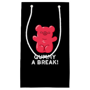 Petit Sac Cadeau Gummy A Break Funny Candy Pun Dark BG