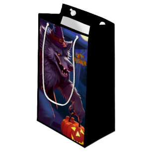 Petit Sac Cadeau Halloween/loup-garou/automne/automne