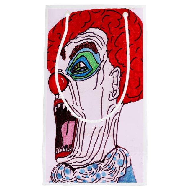 PETIT SAC CADEAU HALLOWEEN SCREAMING CLOWN (Devant)