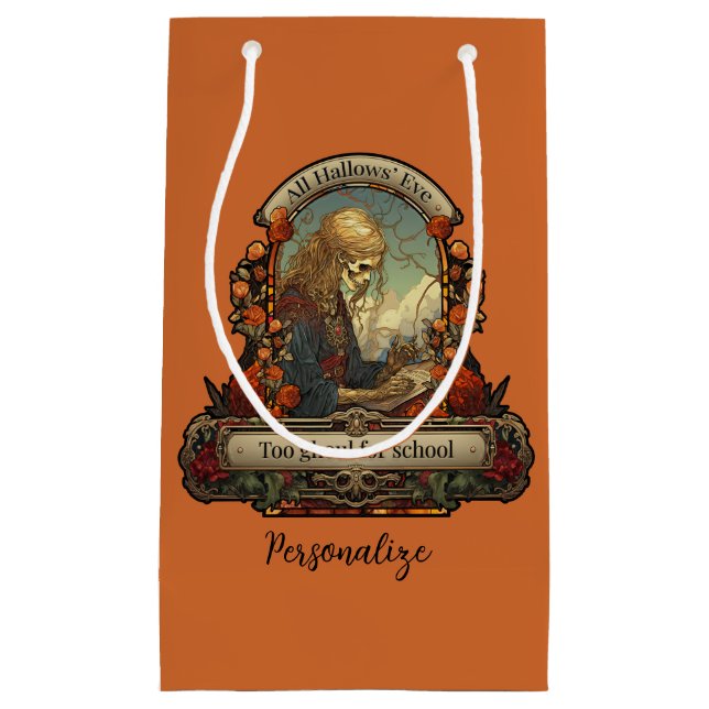 Petit Sac Cadeau Halloween Student Skeleton Drôle Citation Personna (Devant)