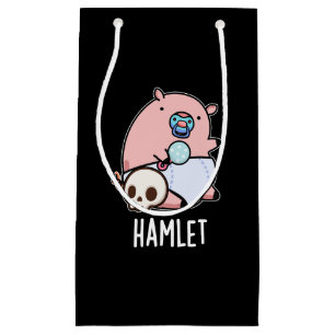 Petit Sac Cadeau Hamlet Funny Shakepear Baby Pig Pun Dark BG