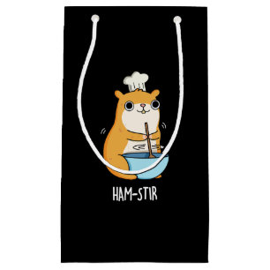 Petit Sac Cadeau Hamstir Funny Chef Hamster Pun Dark BG