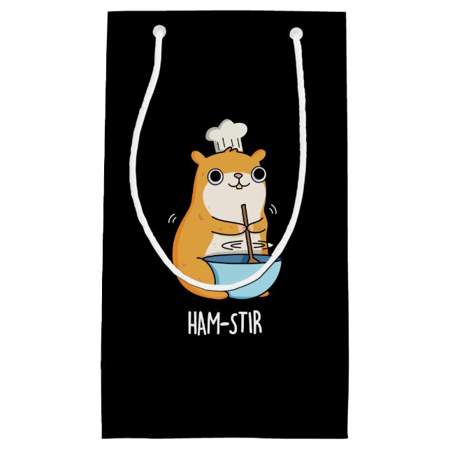 Petit Sac Cadeau Hamstir Funny Chef Hamster Pun Dark BG (Devant)