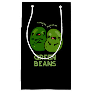 Petit Sac Cadeau Haricots verts amusant Jalous Pun de haricot foncé