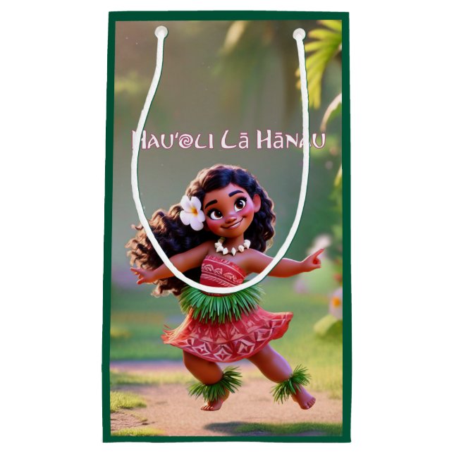 Petit Sac Cadeau Hauʻoli Hula Princess (Devant)