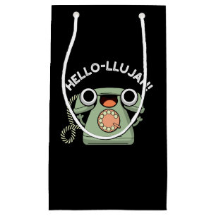 Petit Sac Cadeau Hello lujah Funny Téléphone Pun Dark BG