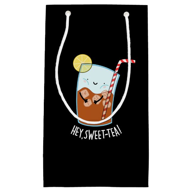 Petit Sac Cadeau Hey Swee Tea Funny Sweet Thé Pun Thé Doux Dark BG (Devant)