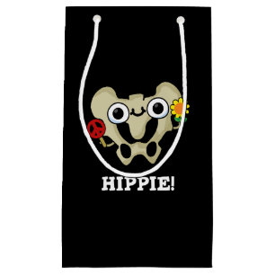 Petit Sac Cadeau Hippie Funny Hip Bone Pun Dark BG