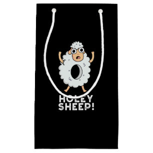 Petit Sac Cadeau Holey Sheep Funny Animal Pun Dark BG