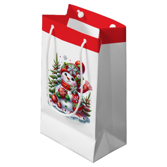 Petit Sac Cadeau Holiday Gift Bag (Devant Angle)
