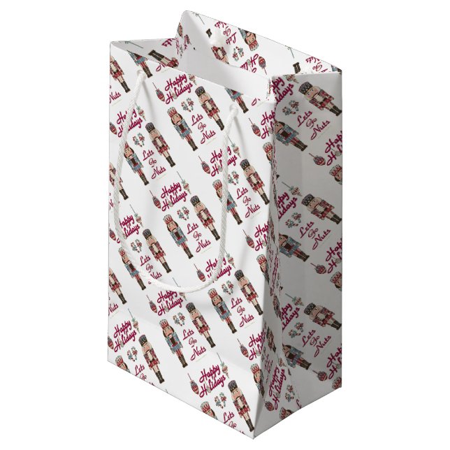 Petit Sac Cadeau Holiday Nutcracker (Devant Angle)