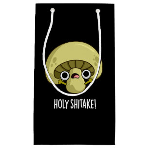 Petit Sac Cadeau Holy Shitake Funny Musroom Pun Dark BG