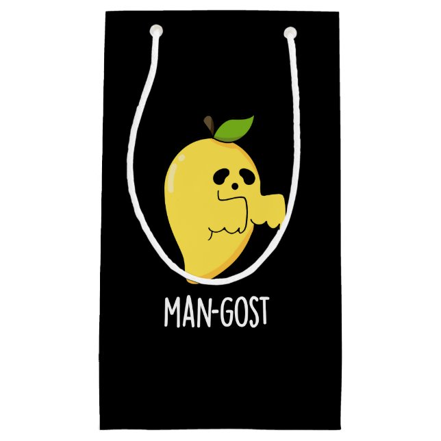 Petit Sac Cadeau Homme-gost Drôle Halloween Mango Ghost Pun Dark BG (Devant)