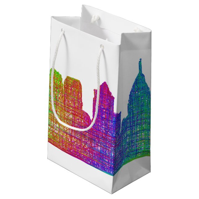 Petit Sac Cadeau Horizon de Philadelphie (Dos Angle)