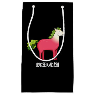 Petit Sac Cadeau Horseradish Funny Horse Pun Dark BG