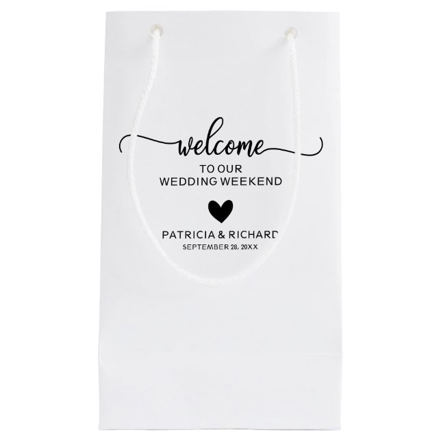 Petit Sac Cadeau Hôtel Mariage de coeur mignon (Devant)