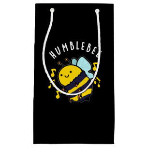 Petit Sac Cadeau Humble Bee Funny Bumblebee Pun Dark BG
