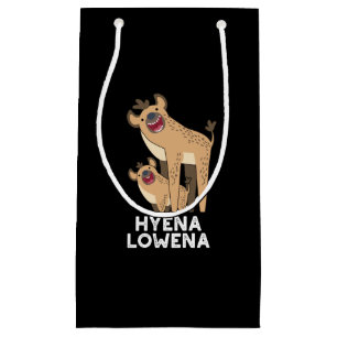 Petit Sac Cadeau Hyena Lowena Funny Animal Hyena Pun Dark BG