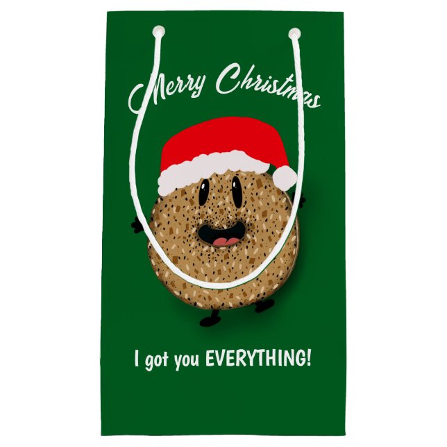 Petit Sac Cadeau I got you EVERYTHING! bagel Christmas Gift Bag (Devant)